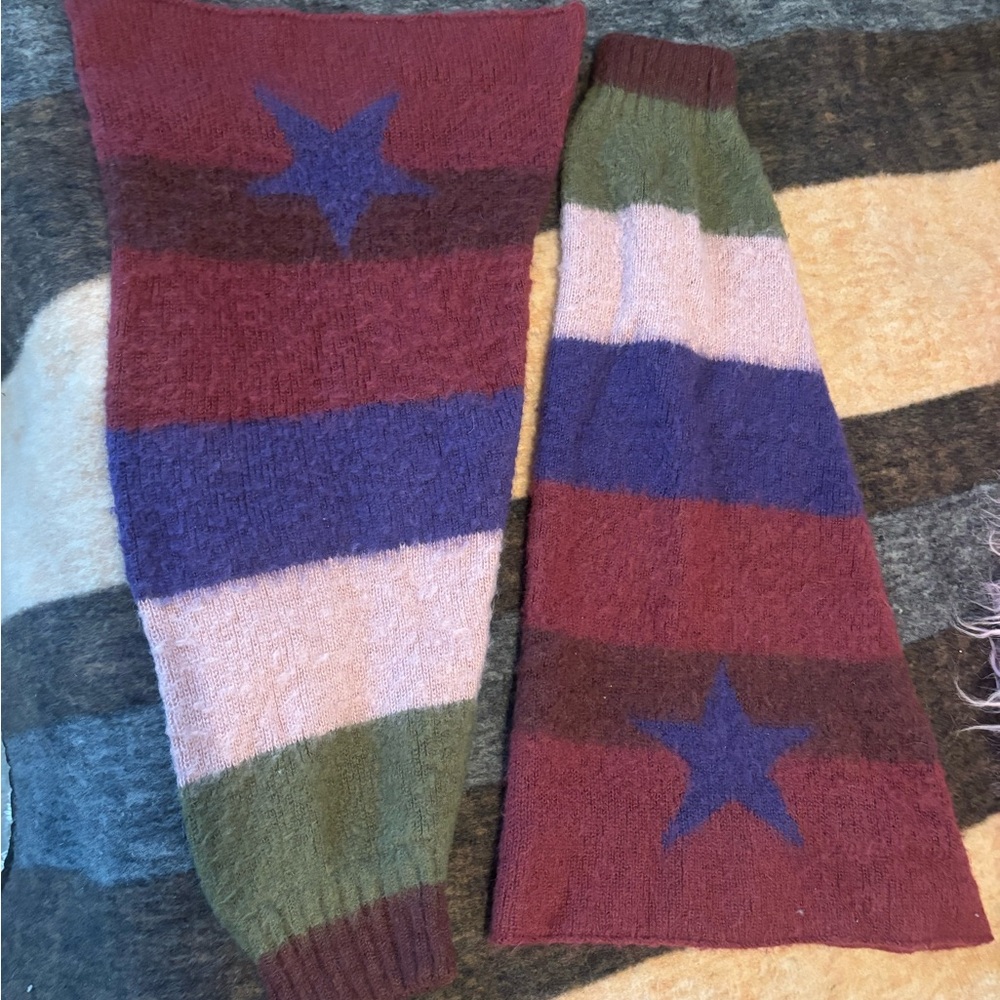Current Mood Multicolor Star Knit Leg Warmers